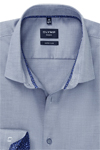 Produktbild f�r 'OLYMP No. Six super slim Hemd Langarm New Kent Kragen Muster dunkelblau'