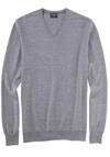 Produktbild fr 'OLYMP Casual Strick Pullover V-Ausschnitt extrafeine Merinowolle hellgrau'