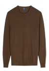 Produktbild f�r 'OLYMP Casual Stick Pullover Rundhals extrafeine Merinowolle schwarzbraun'