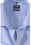 Produktbild fr 'OLYMP Luxor modern fit Hemd extra kurzer Arm New Kent Kragen Chambray hellblau'
