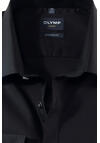 Produktbild fr 'OLYMP Luxor modern fit Hemd Langarm Long Kent Kragen Popeline schwarz'