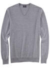 Produktbild fr 'OLYMP Casual Strick body fit Pullover V-Ausschnitt  mittelgrau'