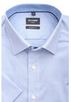 Produktbild fr 'OLYMP Luxor modern fit Hemd Halbarm New Kent Kragen Karo hellblau'