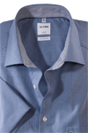 Produktbild fr 'OLYMP Luxor comfort fit Hemd Halbarm New Kent Kragen Karo dunkelblau'