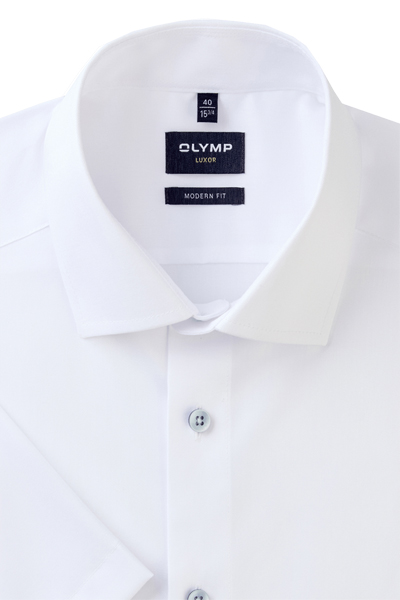 Produktbild fr 'OLYMP Luxor 24/Seven modern fit Hemd Halbarm Jersey Stretch wei'