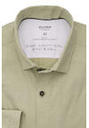 Produktbild fr 'OLYMP Level Five 24/Seven body fit Hemd Langarm New Kent Kragen Muster grn'
