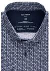 Produktbild fr 'OLYMP Luxor 24/Seven modern fit Hemd Halbarm New Kent Kragen Muster blau'