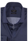 Produktbild fr 'OLYMP No Six super slim Hemd extra langer Arm New Kent Kragen Punkte dunkelblau'