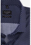 Produktbild fr 'OLYMP No Six super slim Hemd extra langer Arm New Kent Kragen Punkte dunkelblau'