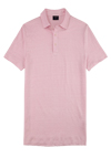 Produktbild fr 'OLYMP Regular Fit Polo Halbarm geknpfter Polokragen Leinen Stretch rosa'