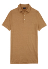 Produktbild fr 'OLYMP Regular Fit Polo Halbarm geknpfter Polokragen Leinen Stretch hellbraun'