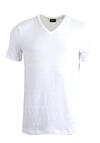 Produktbild fr 'OLYMP Regular Fit T-Shirt Halbarm geknpfter V-Ausschnitt Leinenmix wei'