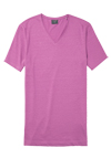 Produktbild fr 'OLYMP Regular Fit T-Shirt Halbarm geknpfter V-Ausschnitt Leinenmix rosa'