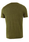 Produktbild fr 'OLYMP Regular Fit T-Shirt Halbarm geknpfter V-Ausschnitt Leinenmix oliv'
