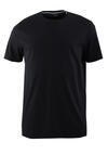 Produktbild fr 'OLYMP Regular Fit T-Shirt Halbarm Rundhals Baumwolle Interlock Jersey schwarz'