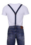 Produktbild fr 'OLYMP Hosentrger 2,5 cm breit 3 Clip Stretch Muster dunkelblau'