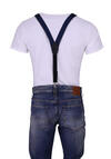 Produktbild fr 'OLYMP Hosentrger 3 cm breit 3 Clip Seide Paisleymuster dunkelblau'