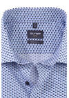 Produktbild fr 'OLYMP Luxor modern fit Hemd Langarm Haifischkragen Muster blau'