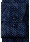 Produktbild fr 'OLYMP Luxor modern fit Hemd extra kurzer Arm New Kent Kragen Muster dunkelblau'