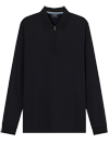 Produktbild f�r 'OLYMP Regular Fit Polo Langarm Rei�verschluss Polokragen Jersey schwarz'