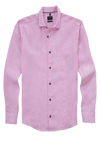 Produktbild fr 'OLYMP Casual regular fit Hemd Langarm New Kent Kragen Leinen rosa'