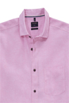 Produktbild fr 'OLYMP Casual regular fit Hemd Langarm New Kent Kragen Leinen rosa'