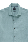 Produktbild fr 'OLYMP Casual regular fit Hemd Langarm New Kent Kragen Leinen mint'
