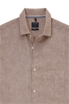 Produktbild fr 'OLYMP Casual regular fit Hemd Langarm New Kent Kragen Leinen hellbraun'