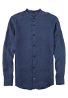 Produktbild fr 'OLYMP Casual regular fit Hemd Langarm Stehkragen Leinen dunkelblau'