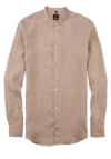 Produktbild fr 'OLYMP Casual regular fit Hemd Langarm Stehkragen Leinen dunkelblau'