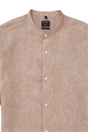 Produktbild fr 'OLYMP Casual regular fit Hemd Langarm Stehkragen Leinen dunkelblau'