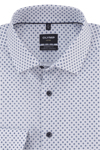 Produktbild fr 'OLYMP Luxor 24/Seven modern fit Hemd Langarm New Kent Kragen Stretch Muster blau'
