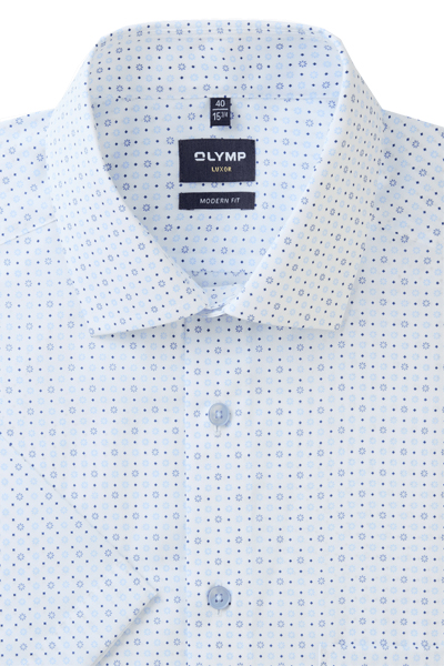 Produktbild fr 'OLYMP Luxor modern fit Hemd Halbarm New Kent Kragen Blumenmuster wei'