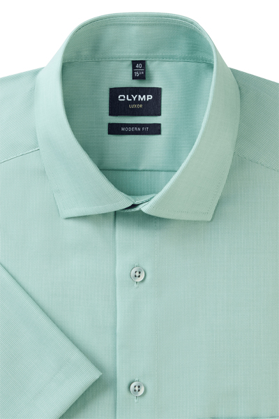 Produktbild fr 'OLYMP Luxor modern fit Hemd Halbarm New Kent Kragen Faux mint'