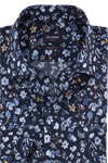 Produktbild fr 'OLYMP Luxor modern fit Hemd Langarm New Kent Kragen Blumenmuster dunkelblau'
