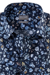 Produktbild fr 'OLYMP Luxor comfort fit Hemd Langarm New Kent Kragen Blumenmuster dunkelblau'