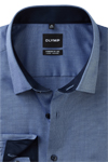 Produktbild fr 'OLYMP Luxor comfort fit big Hemd Langarm New Kent Kragen Natte rauchblau'