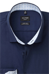Produktbild fr 'OLYMP No. Six 24/Seven super slim Langarm New Kent Kragen Twill nachtblau'