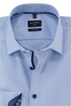 Produktbild fr 'OLYMP No. Six super slim Hemd Langarm New Kent Kragen Struktur hellblau'