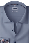 Produktbild f�r 'OLYMP Level Five body fit Langarm New Kent Kragen Struktur nachtblau'