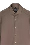 Produktbild f�r 'OLYMP Luxor 24/Seven modern fit Hemd Langarm New Kent Kragen Jersey Muster braun'