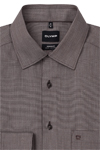 Produktbild f�r 'OLYMP Luxor modern fit Hemd Langarm New Kent Kragen Muster braun'