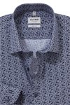 Produktbild f�r 'OLYMP Level Five 24/Seven body fit Hemd Langarm Jersey Stretch Muster blau'
