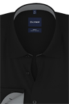 Produktbild f�r 'OLYMP Level Five body fit Hemd Langarm New Kent Kragen Popeline schwarz'