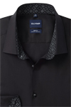 Produktbild f�r 'OLYMP Level Five body fit Hemd Langarm New Kent Kragen Popeline schwarz'
