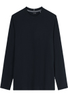 Produktbild f�r 'OLYMP Casual T-Shirt Langarm Rundhals Baumwolle Jersey schwarz'