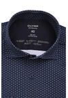 Produktbild fr 'OLYMP No.Six 24/Seven super slim Businesshemd Langarm Muster dunkelblau'