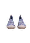 Produktbild fr 'ONLY Espadrilles Glitzer-Detail Blumenapplikation hellblau/ecru/rosa'