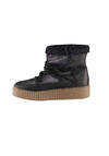Produktbild fr 'PIECES Boots Leder Schnrer Webpelzbesatz Glitzer dunkelgrn'
