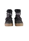 Produktbild fr 'PIECES Boots Leder Schnrer Webpelzbesatz Glitzer dunkelgrn'